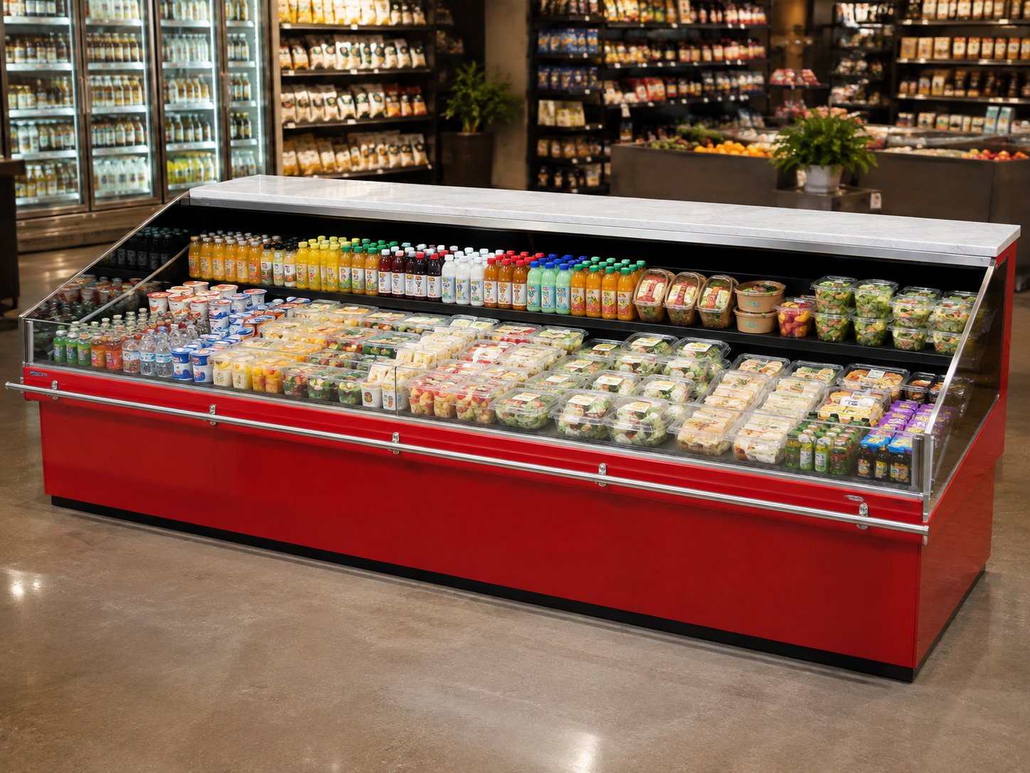 16FT Hillphoenix Remote Open-Air Merchandiser – Commercial Grab & Go Cooler